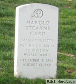 Harold Stearns Card