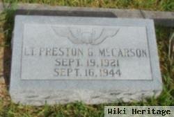 Lt Preston G Mccarson