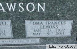 Oma Frances Lemons Lawson