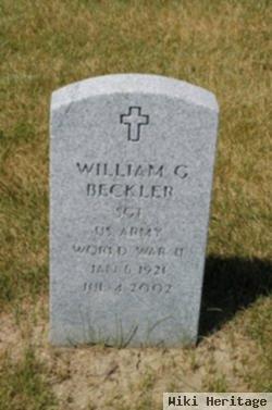 William G "bill" Beckler