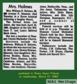 Anna Lee Jones Holmes