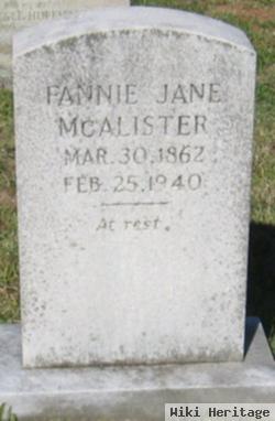 Fannie Jane Mcallister