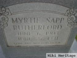 Myrtle "myrtie" Sapp Rutherford