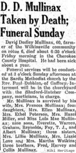 Davis Dudley "douglas" Mullinax