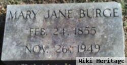 Mary Jane "mae" Hundley Burge