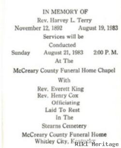 Rev Harvey Leonard Terry