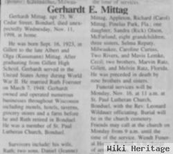 Gerhardt E Mittag