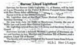 Barner Lloyd Lightfoot