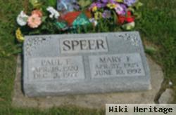 Mary F Yates Speer