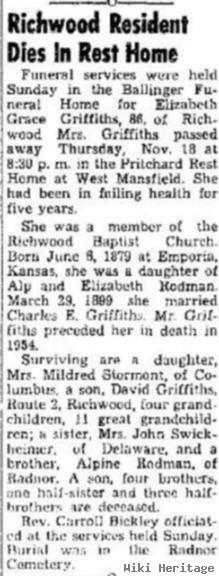 Elizabeth Grace Rodman Griffiths