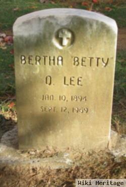 Bertha O. "betty" Lee