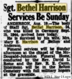 Sgt Bethel Rice Harrison