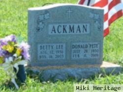 Donald "pete" Ackman