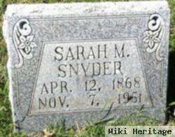 Sarah M Hobbs Snyder