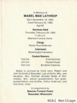 Mabel Mae Anderson Lathrop