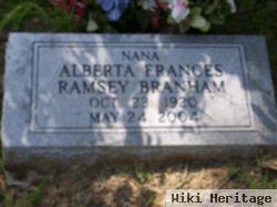 Alberta Francis "nana" Branham Ramsey