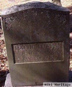 Martha Ann "mattie" Osburn Powell