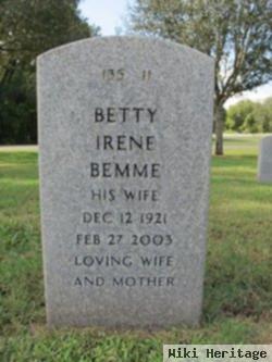 Betty Irene Bemme