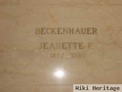 Jeanette F Beckenhauer