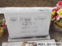 Dr Olen Donald Amerson