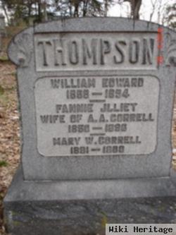 Frances Juliet "fannie" Thompson Correll