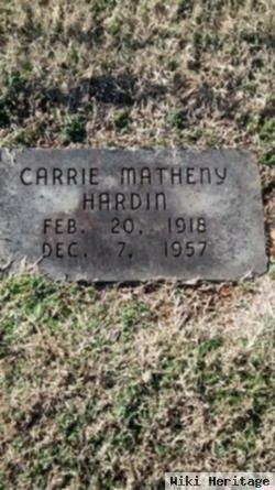 Carrie Mae Matheny Hardin