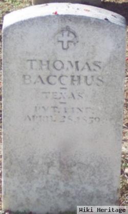 Pvt Thomas Bacchus