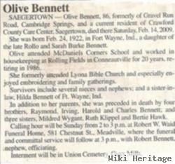 Olive Mae Bennett