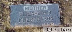 Elizabeth D Culbertson