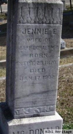 Jennie E Mcdonald