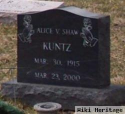 Alice V Shaw Kuntz