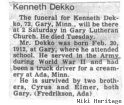 Kenneth Arthur Dekko