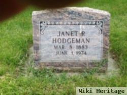 Jeanette Rosana "janet" Butler Hodgeman