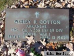 Pfc Wesley Robert Cotton