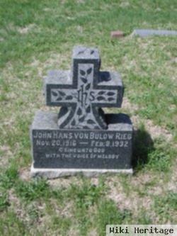 John H. Vonbulow Rieg