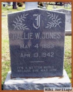 Hallie W Jones