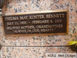 Thelma May Koster Bennett