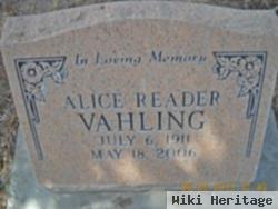 Alice Reader Vahling