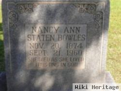 Nancy Ann Ashley Staten Bowles