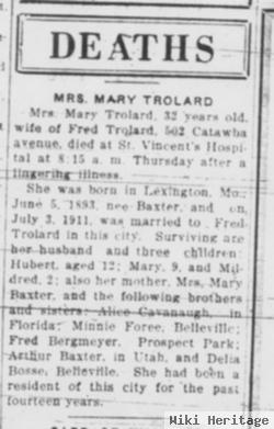 Mary "mayme" Baxter Trolard