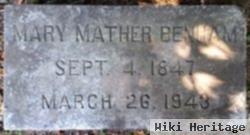 Mary Amelia Mather Benham