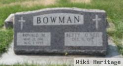 Elizabeth "betty" O'neil Bowman