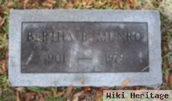 Bertha B Munro