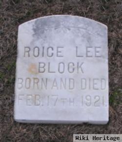 Roice Lee Block