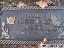 Frances "booker" Duffett Richards