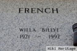 Willa "billye" French