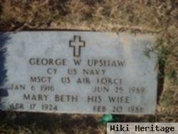 George W Upshaw