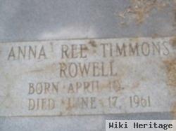 Anna Ree Timmons Rowell