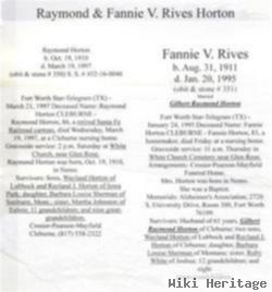 Fannie V. Rives Horton