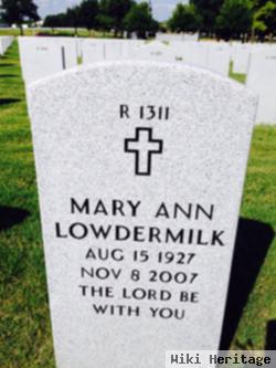 Mary Ann Turner Lowdermilk